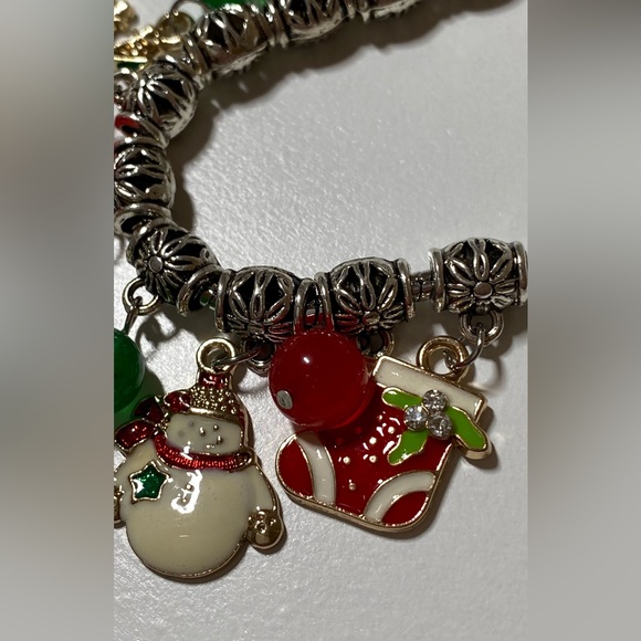 Sterling Silver Christmas Charm Bracelet - Picture 6 of 8
